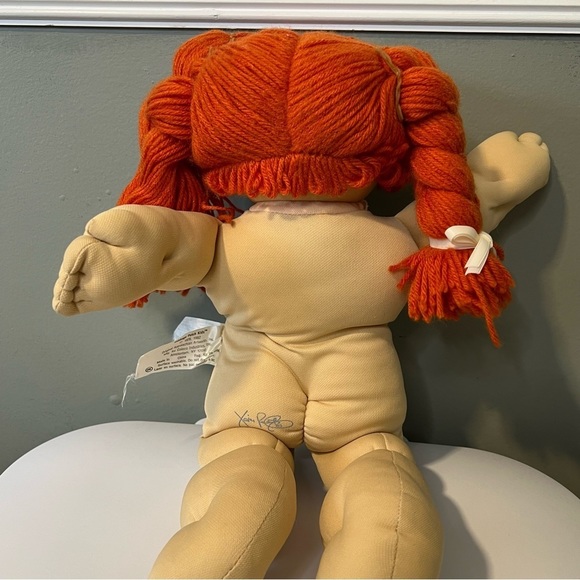 Vintage 1980’s Cabbage Patch Kids Tooth Orange Red Hair Blue Eyes Girl Doll ‘85 - Picture 2 of 8